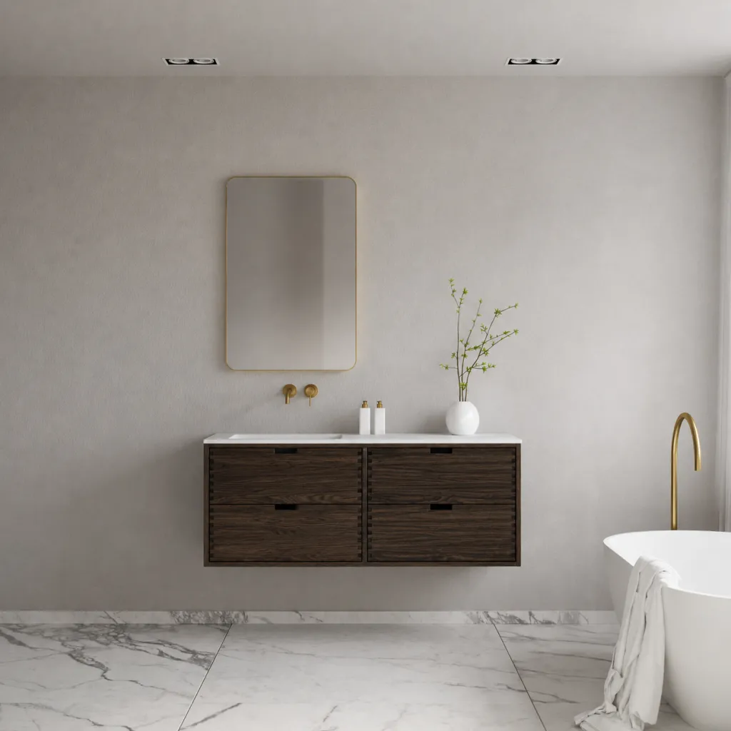 CPH Tapwork Soho 140L - MKIII, Fingertappet Snedkermøbel i Røget Eg inkl. Mathvid SolidTec® Vask