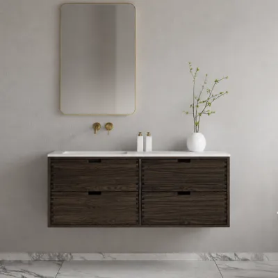 CPH Tapwork Soho 140L - MKIII, Fingertappet Snedkermøbel i Røget Eg inkl. Mathvid SolidTec® Vask