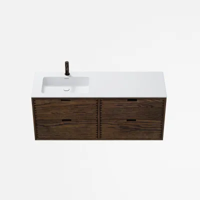 CPH Tapwork Soho 140L - MKIII, Fingertappet Snedkermøbel i Røget Eg inkl. Mathvid SolidTec® Vask
