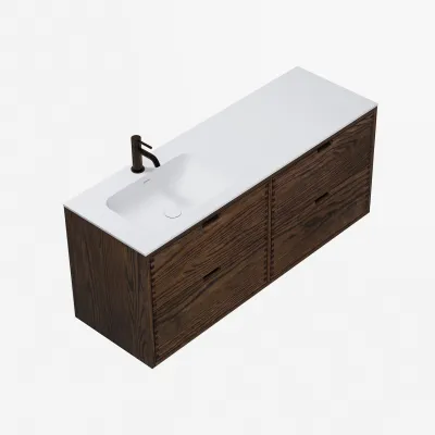 CPH Tapwork Soft 140L - MKIII, Fingertappet Snedkermøbel i Røget Eg inkl. Mathvid SolidTec® Vask