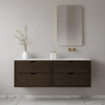 CPH Tapwork Soho 140R - MKIII, Fingertappet Snedkermøbel i Røget Eg inkl. Mathvid SolidTec® Vask