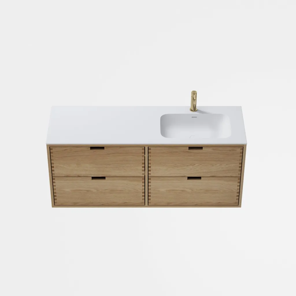 CPH Tapwork Soft 140R - MKIII, Fingertappet Snedkermøbel i Natur Eg inkl. Mathvid SolidTec® Vask