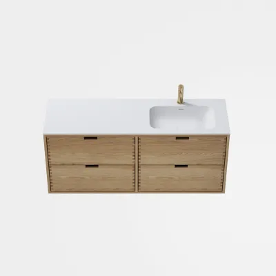 CPH Tapwork Soft 140R - MKIII, Fingertappet Snedkermøbel i Natur Eg inkl. Mathvid SolidTec® Vask