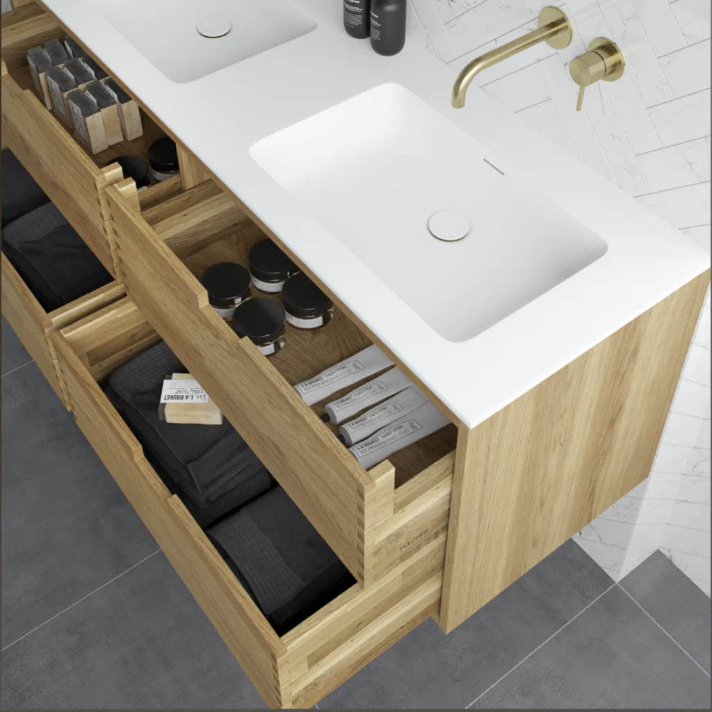 CPH Tapwork Soft 140R - MKIII, Fingertappet Snedkermøbel i Natur Eg inkl. Mathvid SolidTec® Vask