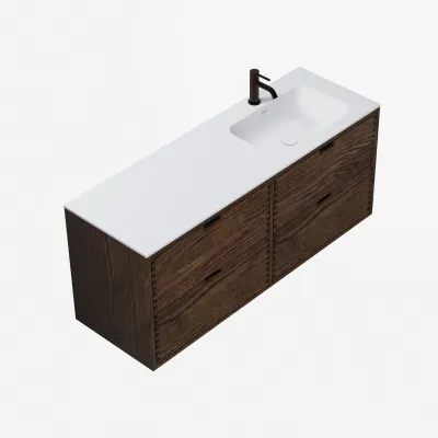 CPH Tapwork Soft 140R - MKIII, Fingertappet Snedkermøbel i Røget Eg inkl. Mathvid SolidTec® Vask