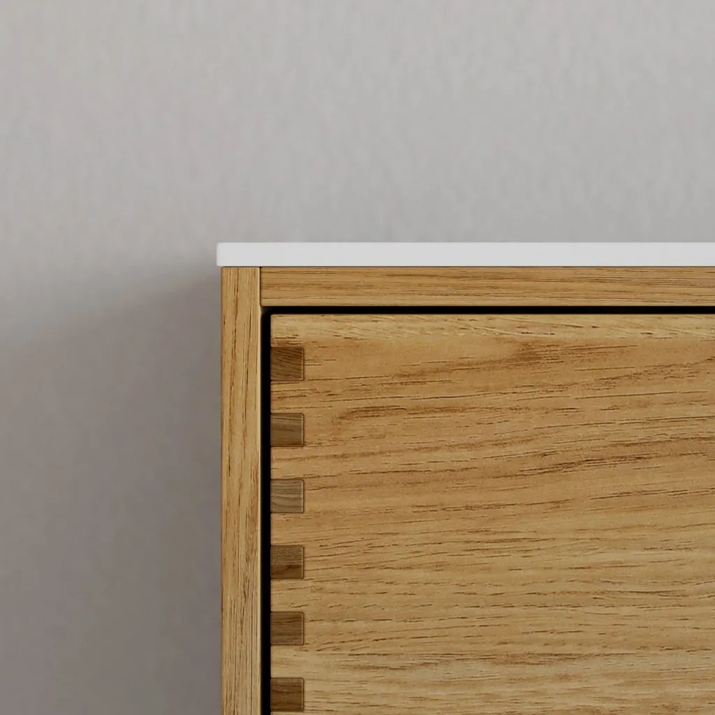 CPH Tapwork Soho 160C - MKIII, Fingertappet Snedkermøbel i Natur Eg inkl. Mathvid SolidTec® Vask