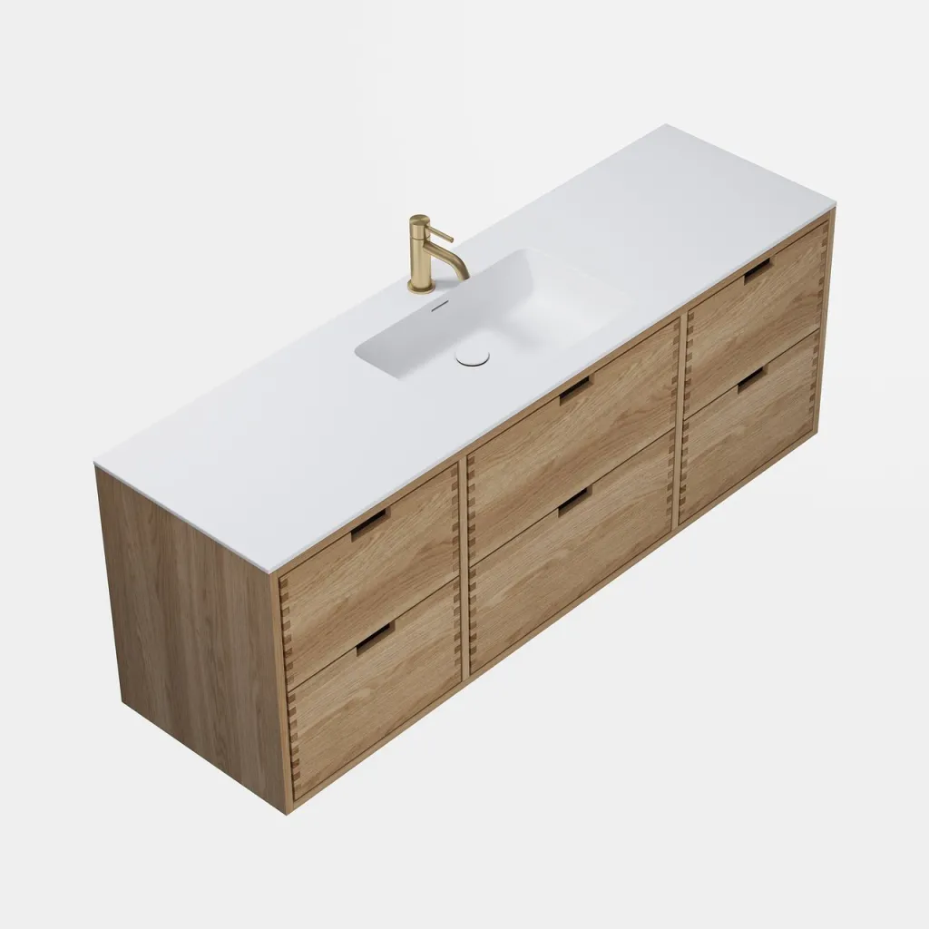 CPH Tapwork Soho 160C - MKIII, Fingertappet Snedkermøbel i Natur Eg inkl. Mathvid SolidTec® Vask