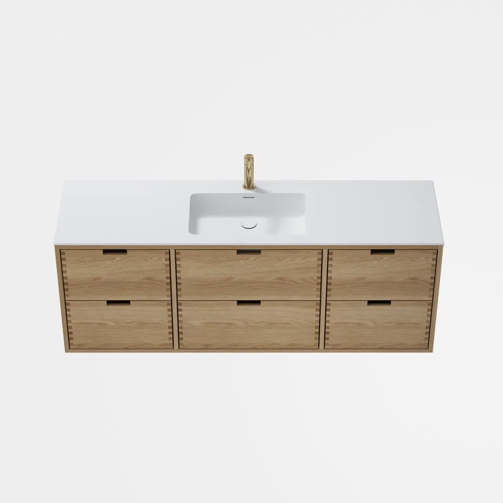 CPH Tapwork Soho 160C - MKIII, Fingertappet Snedkermøbel i Natur Eg inkl. Mathvid SolidTec® Vask