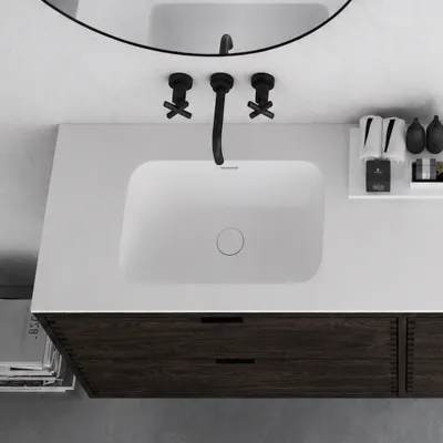 CPH Tapwork Soft 160D - MKIII, Fingertappet Snedkermøbel i Røget Eg inkl. Mathvid SolidTec® Vask