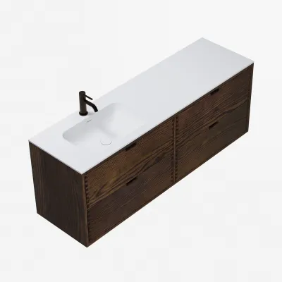 CPH Tapwork Soft 160L - MKIII, Fingertappet Snedkermøbel i Røget Eg inkl. Mathvid SolidTec® Vask