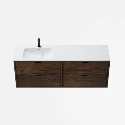 CPH Tapwork Soft 160L - MKIII, Fingertappet Snedkermøbel i Røget Eg inkl. Mathvid SolidTec® Vask