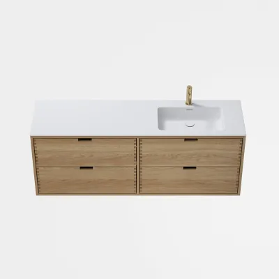 CPH Tapwork Soho 160R - MKIII, Fingertappet Snedkermøbel i Natur Eg inkl. Mathvid SolidTec® Vask