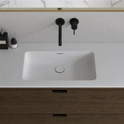 CPH Tapwork Soho 160R - MKIII, Fingertappet Snedkermøbel i Røget Eg inkl. Mathvid SolidTec® Vask