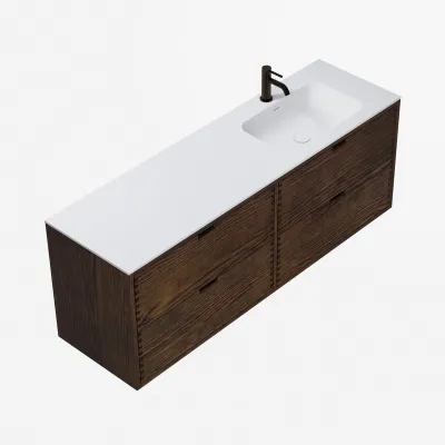 CPH Tapwork Soft 160R - MKIII, Fingertappet Snedkermøbel i Røget Eg inkl. Mathvid SolidTec® Vask