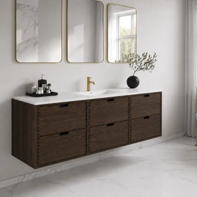 CPH Tapwork Soho 180 - MKIII, Fingertappet Snedkermøbel i Røget Eg inkl. Mathvid SolidTec® Vask