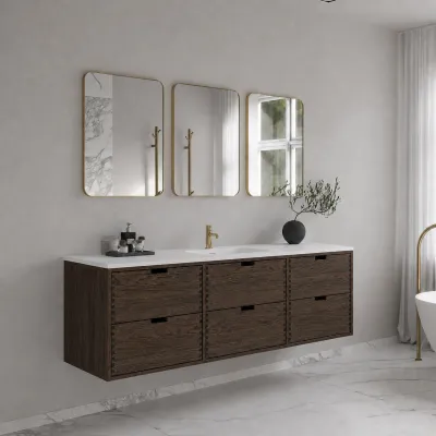 CPH Tapwork Soho 180 - MKIII, Fingertappet Snedkermøbel i Røget Eg inkl. Mathvid SolidTec® Vask