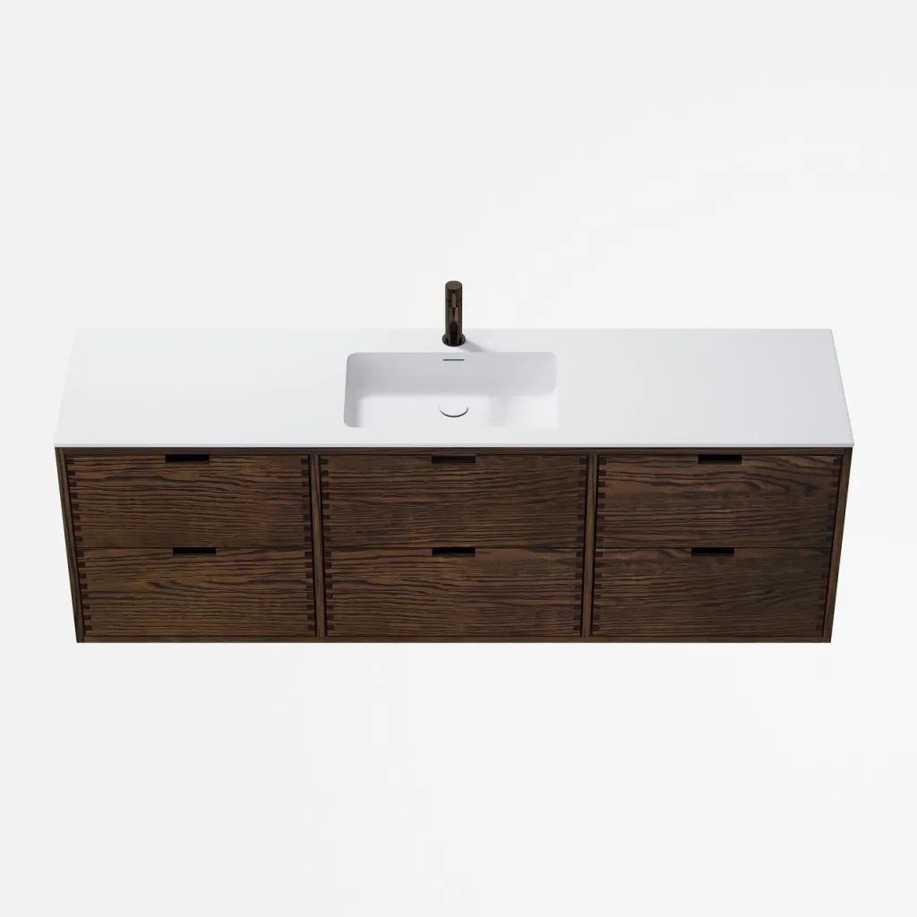 CPH Tapwork Soho 180 - MKIII, Fingertappet Snedkermøbel i Røget Eg inkl. Mathvid SolidTec® Vask