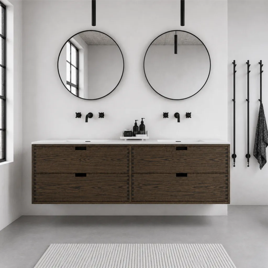 CPH Tapwork Soho 180D - MKIII, Fingertappet Snedkermøbel i Røget Eg inkl. Mathvid SolidTec® Vask