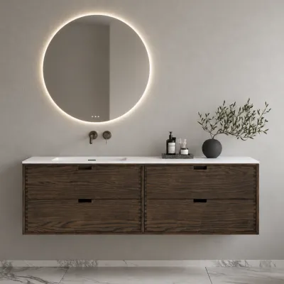 CPH Tapwork Soho 180L - MKIII, Fingertappet Snedkermøbel i Røget Eg inkl. Mathvid SolidTec® Vask