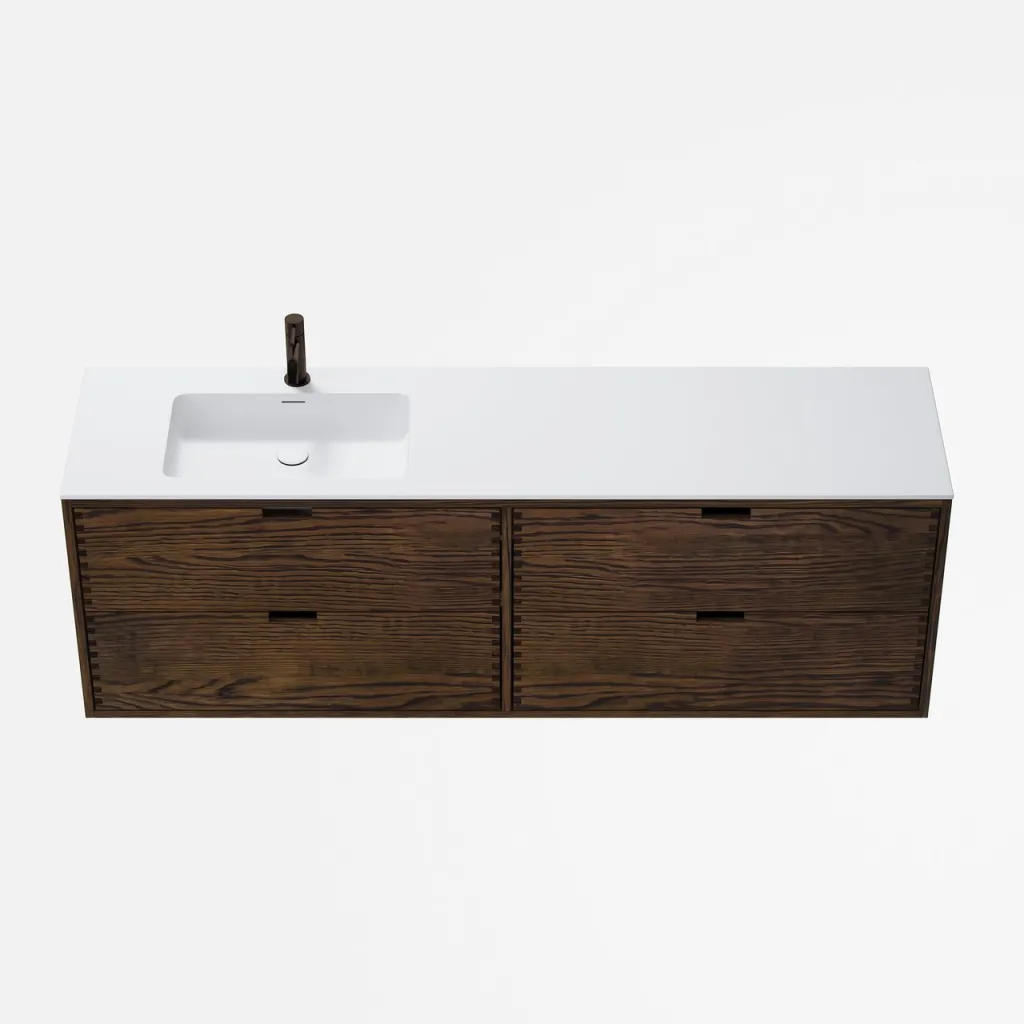 CPH Tapwork Soho 180L - MKIII, Fingertappet Snedkermøbel i Røget Eg inkl. Mathvid SolidTec® Vask