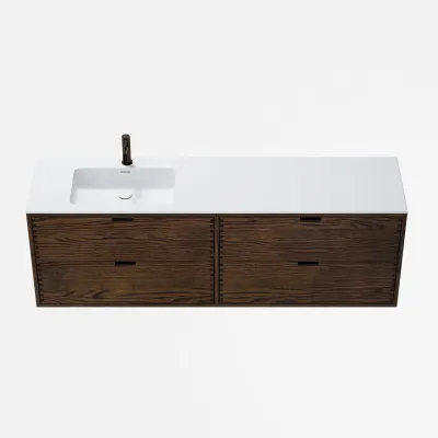 CPH Tapwork Soho 180L - MKIII, Fingertappet Snedkermøbel i Røget Eg inkl. Mathvid SolidTec® Vask