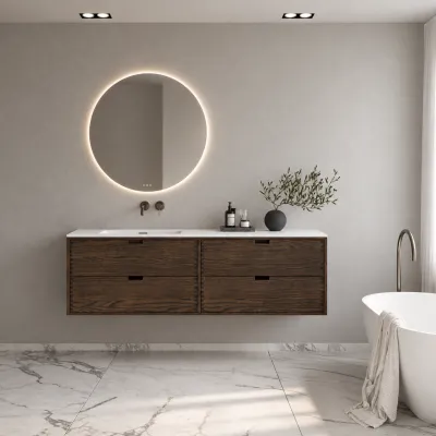 CPH Tapwork Soho 180L - MKIII, Fingertappet Snedkermøbel i Røget Eg inkl. Mathvid SolidTec® Vask