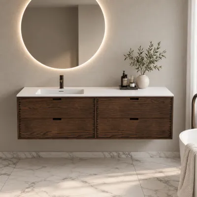 CPH Tapwork Soho 180L - MKIII, Fingertappet Snedkermøbel i Røget Eg inkl. Mathvid SolidTec® Vask