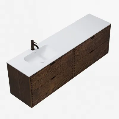 CPH Tapwork Soft 180L - MKIII, Fingertappet Snedkermøbel i Røget Eg inkl. Mathvid SolidTec® Vask