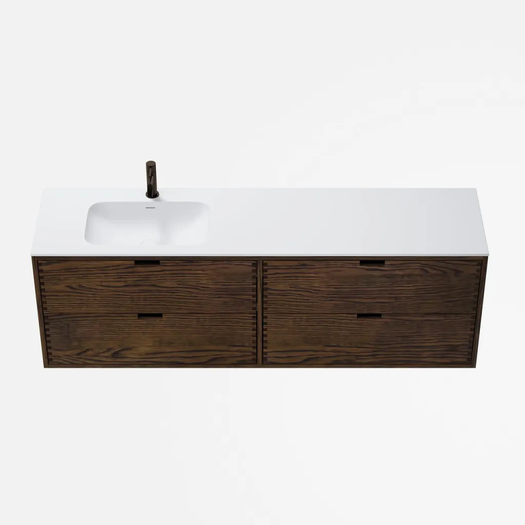 CPH Tapwork Soft 180L - MKIII, Fingertappet Snedkermøbel i Røget Eg inkl. Mathvid SolidTec® Vask