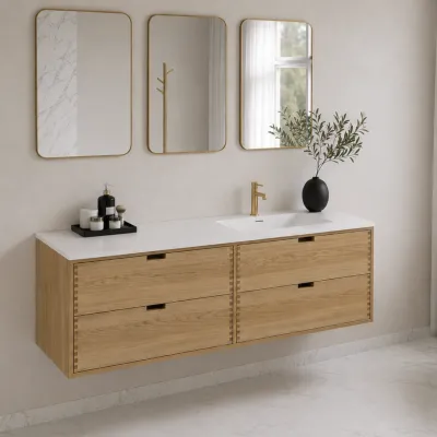 CPH Tapwork Soho 180R - MKIII, Fingertappet Snedkermøbel i Natur Eg inkl. Mathvid SolidTec® Vask