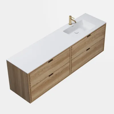 CPH Tapwork Soho 180R - MKIII, Fingertappet Snedkermøbel i Natur Eg inkl. Mathvid SolidTec® Vask