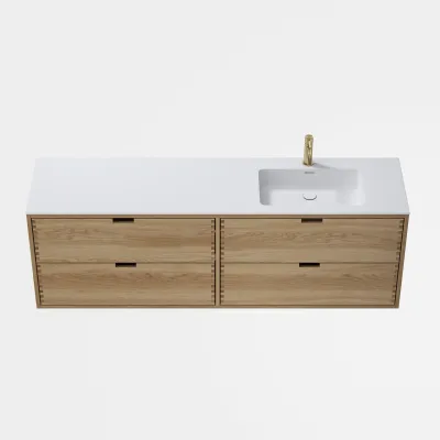 CPH Tapwork Soho 180R - MKIII, Fingertappet Snedkermøbel i Natur Eg inkl. Mathvid SolidTec® Vask