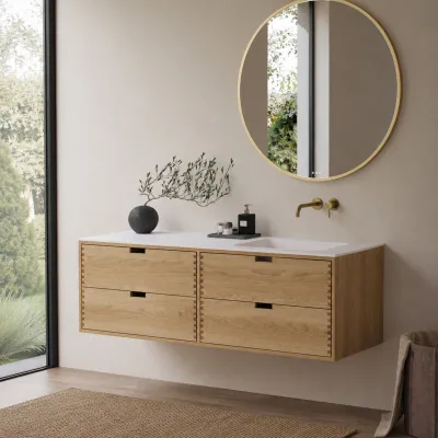 CPH Tapwork Soho 180R - MKIII, Fingertappet Snedkermøbel i Natur Eg inkl. Mathvid SolidTec® Vask