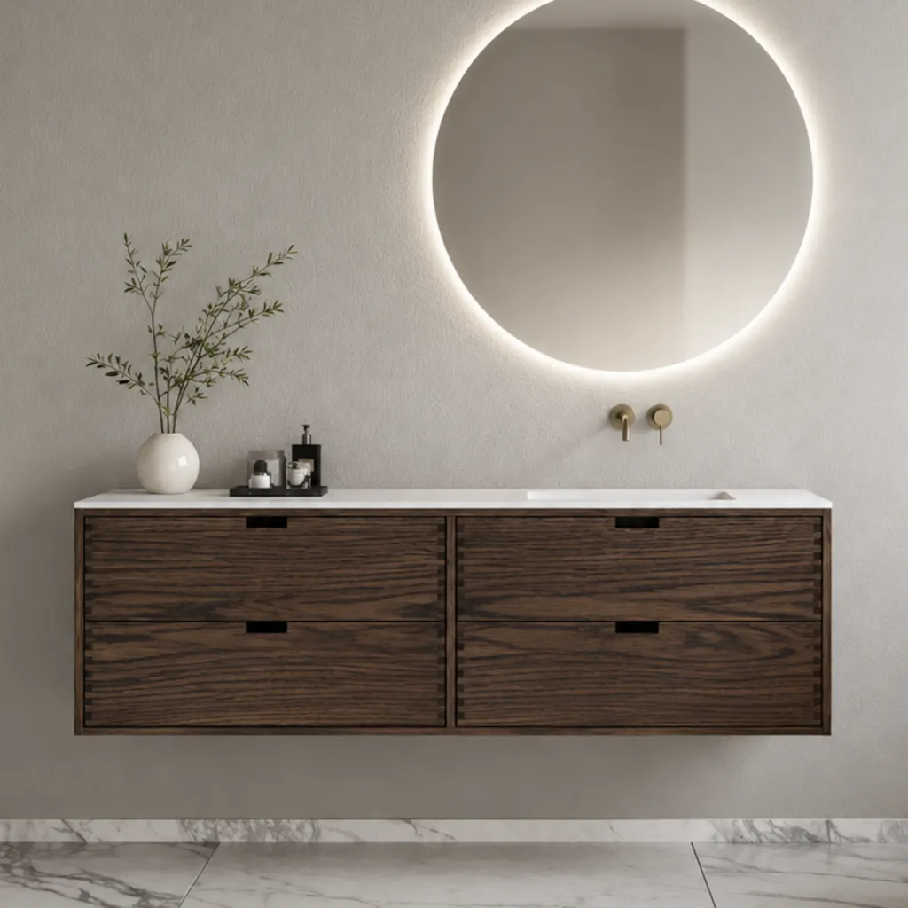 CPH Tapwork Soho 180R - MKIII, Fingertappet Snedkermøbel i Røget Eg inkl. Mathvid SolidTec® Vask