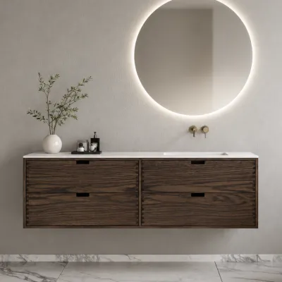 CPH Tapwork Soho 180R - MKIII, Fingertappet Snedkermøbel i Røget Eg inkl. Mathvid SolidTec® Vask