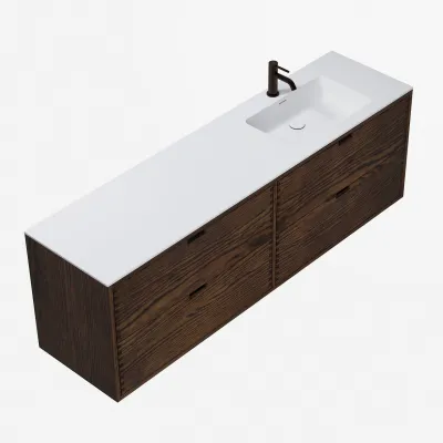 CPH Tapwork Soho 180R - MKIII, Fingertappet Snedkermøbel i Røget Eg inkl. Mathvid SolidTec® Vask