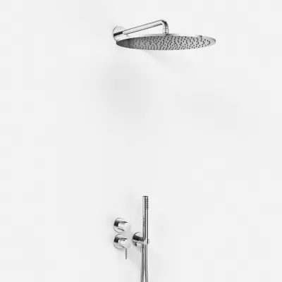 Semplice SBR901 S13 - Brusesæt Ø40 cm, Væg, Krom 
