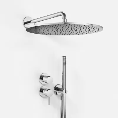 Semplice SBR901 S13 - Brusesæt Ø40 cm, Væg, Krom 