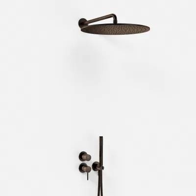 Semplice SBR901 S13 - Rain DeLuxe Ø40, Væg, Bruneret Messing