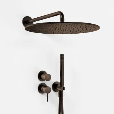 Semplice SBR901 S13 - Rain DeLuxe Ø40, Væg, Bruneret Messing