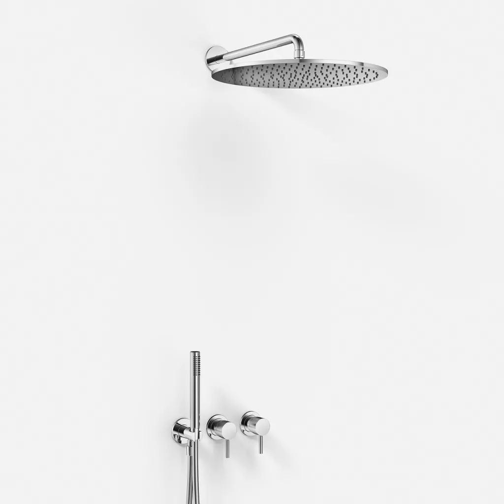 Semplice SBR801 S13 - Brusesæt Ø40 cm, Væg, Krom 