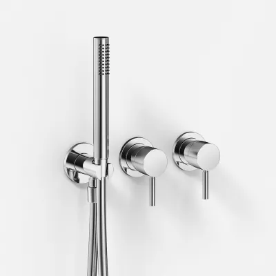 Semplice SBR801 S13 - Brusesæt Ø40 cm, Væg, Krom 