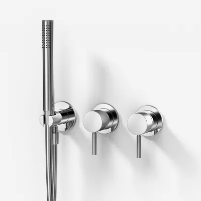 Semplice SBR801 S13 - Brusesæt Ø40 cm, Væg, Krom 