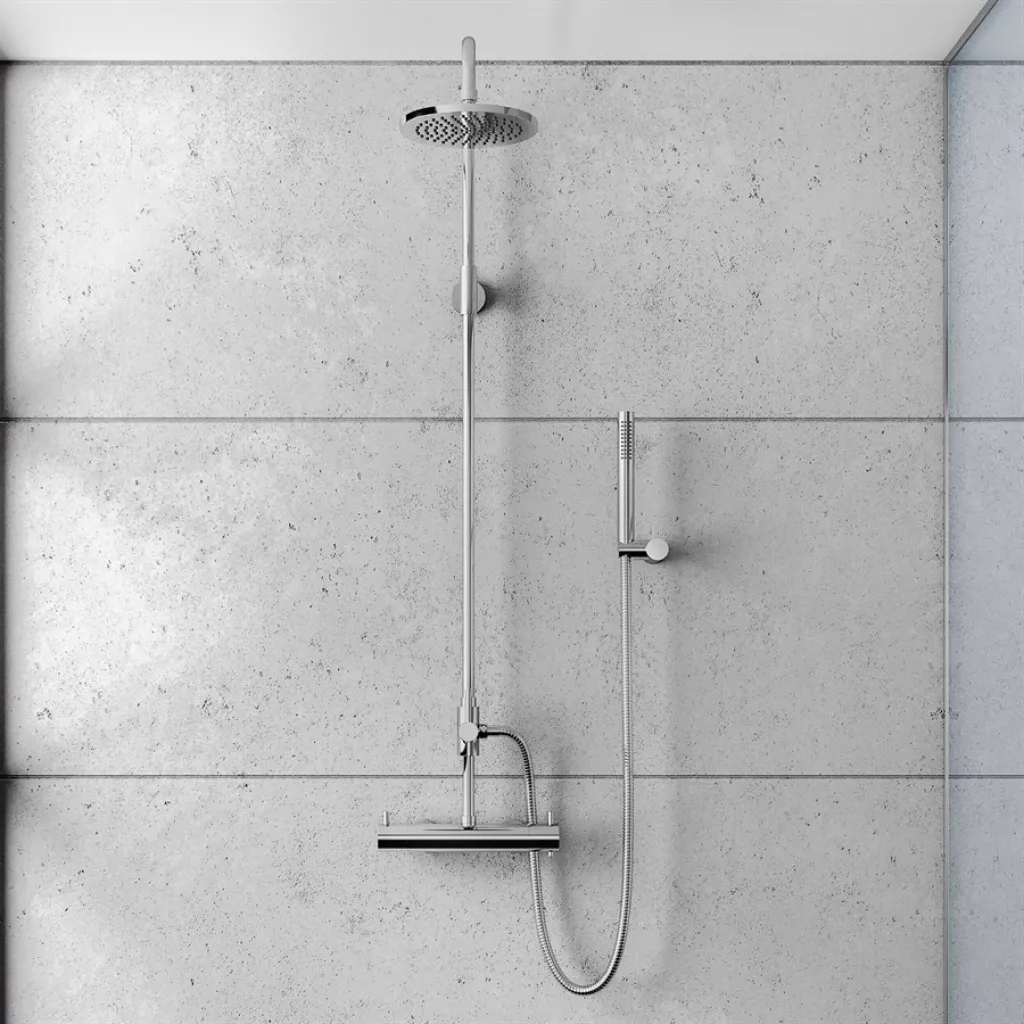 Semplice Rain DeLuxe STB6000 - Ø20, Termostatsæt, Krom