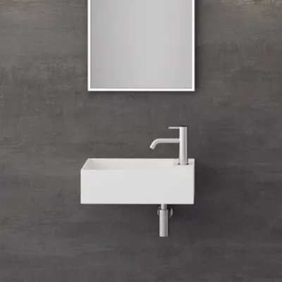 Kubo 50SL - 50x30, Vask til venstre Mathvid SolidTec®