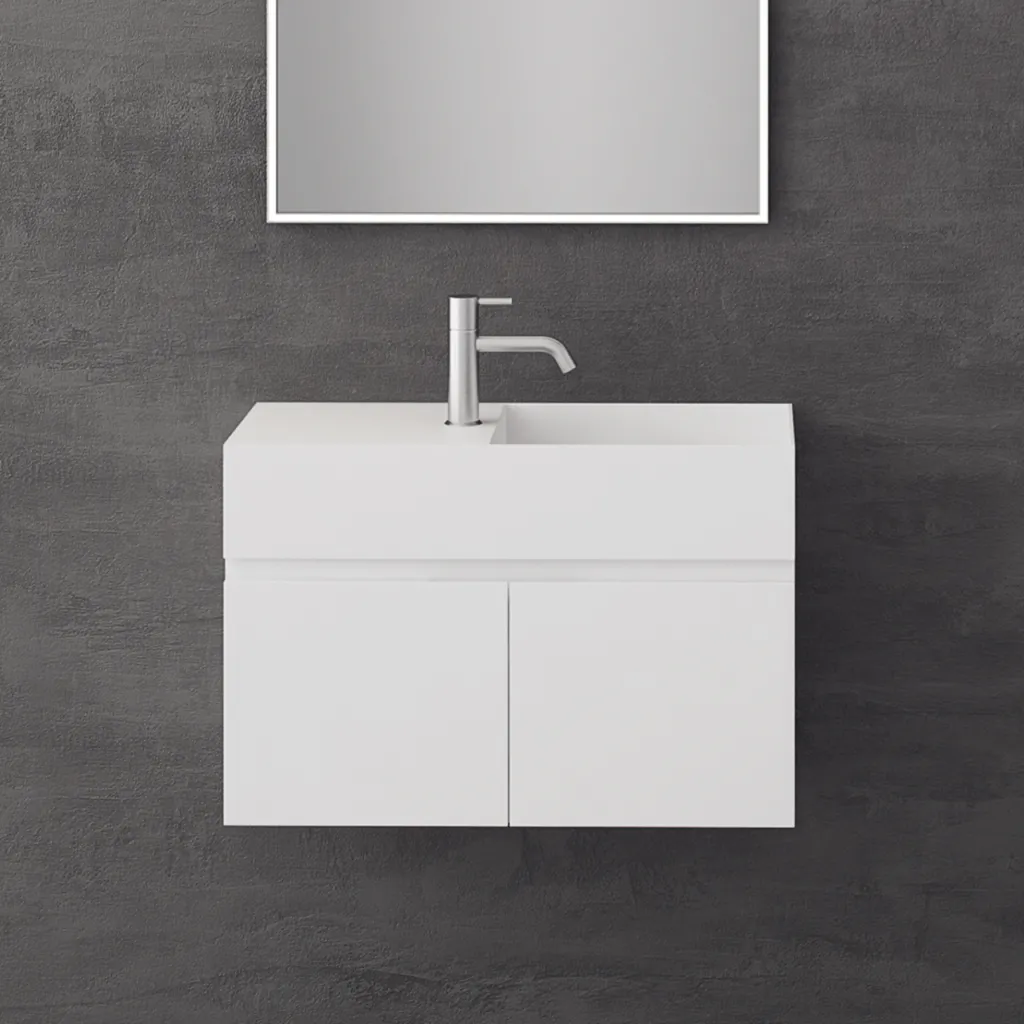Compact 08R - Vaskemøbel 75x32, Mathvid SolidTec®