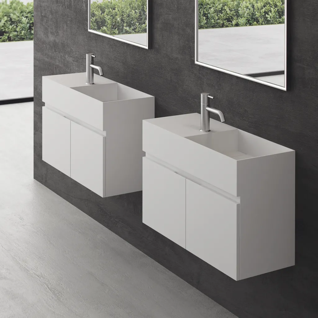 Compact 08R - Vaskemøbel 75x32, Mathvid SolidTec®