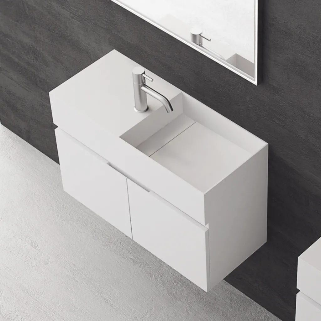 Compact 08R - Vaskemøbel 75x32, Mathvid SolidTec®