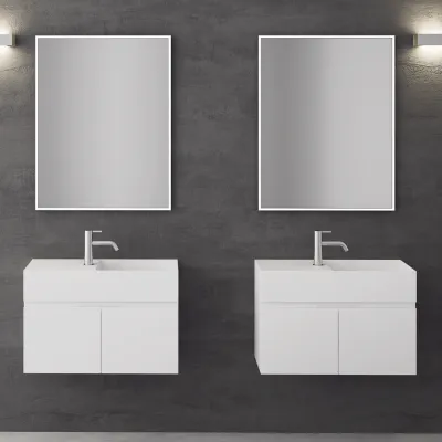 Compact 08R - Vaskemøbel 75x32, Mathvid SolidTec®