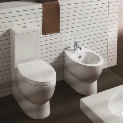 Spazio Universaltoilet LFT25 - Hvid porcelæn